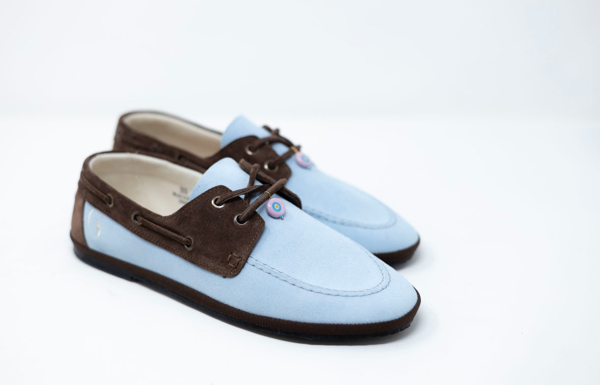 Venetian Essence in light blue By Gondolina Shoes