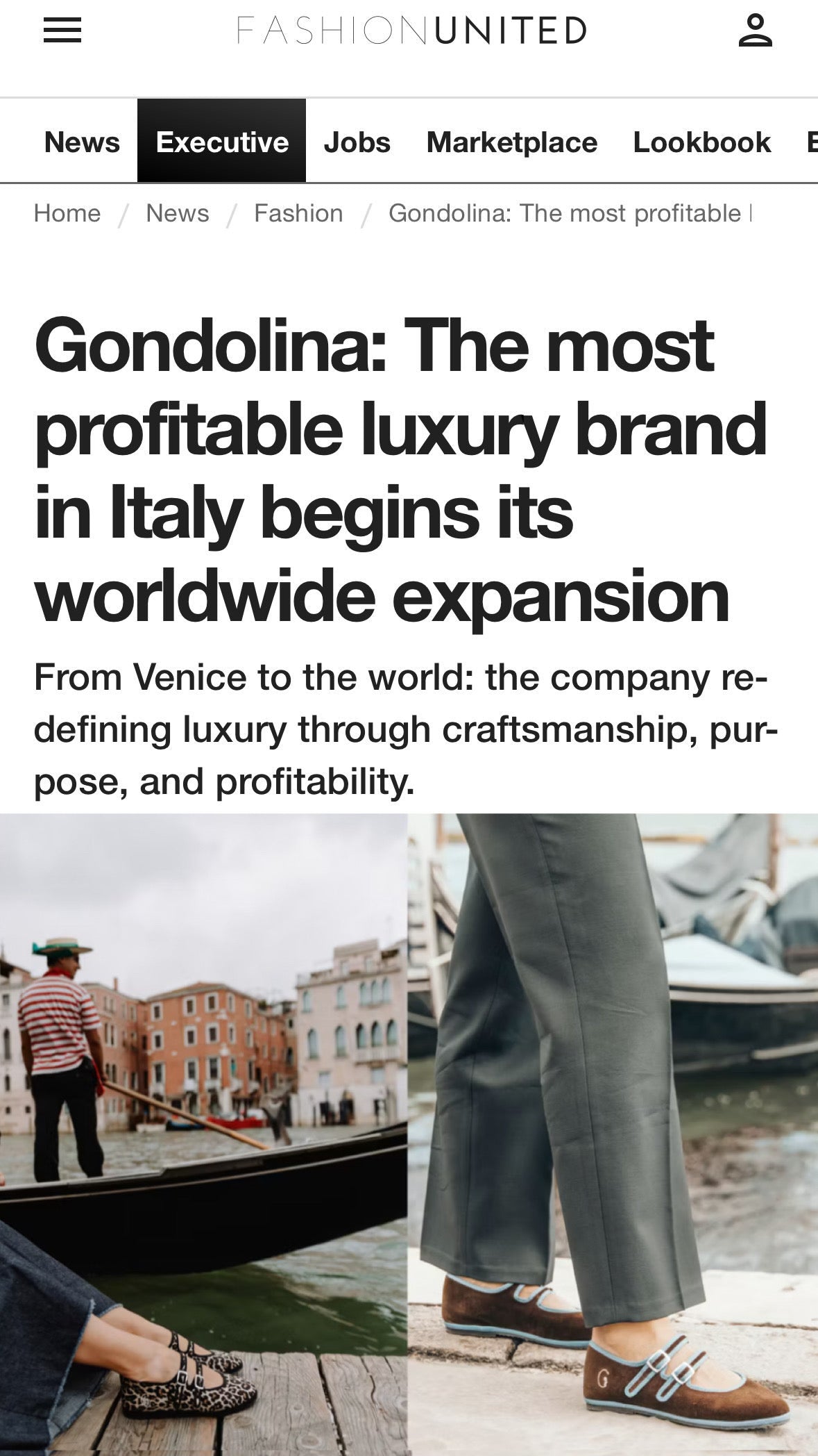Fashion United features Gondolina as the most profitable luxury brand in Italy