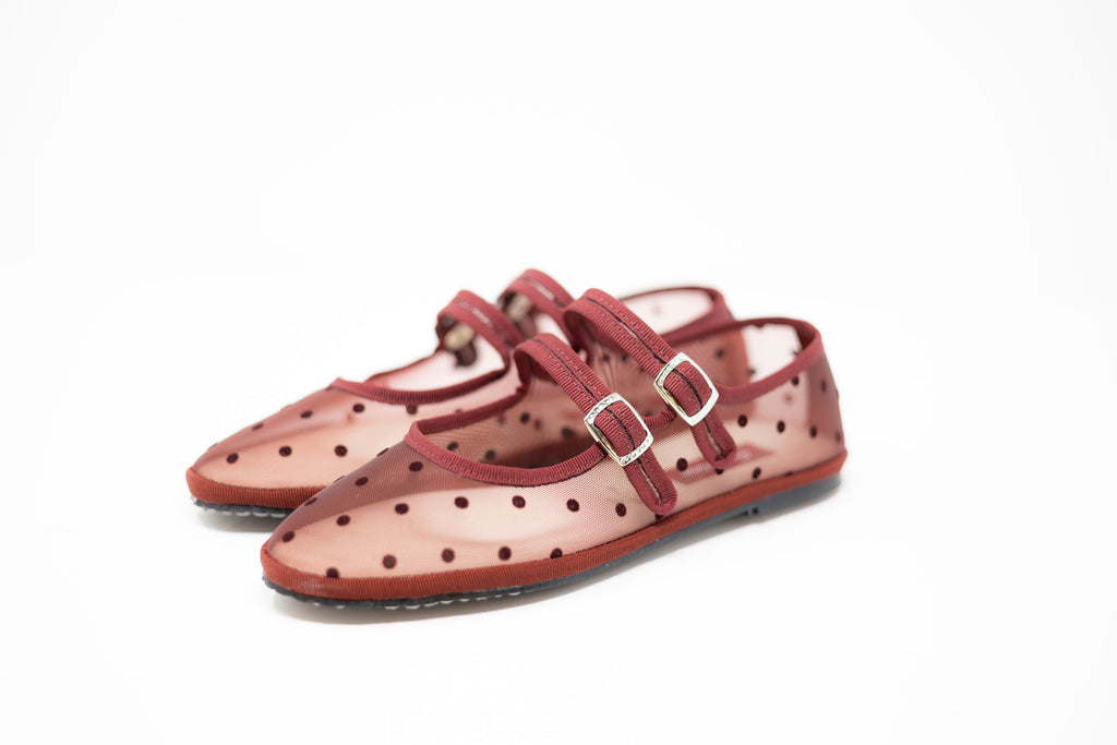 Mesh Bordeaux Pois