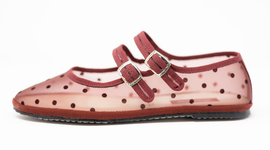 Mesh Bordeaux Pois