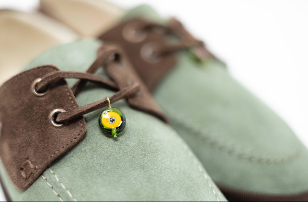 Venetian Essence in light green By Gondolina Shoes