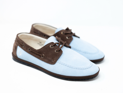 Clouds blue and coconut brown By Gondolina Shoes