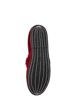 Handcrafted Gondolina Biennale Ballet Flat in red velvet, featuring authentic Venetian design, Sole detail