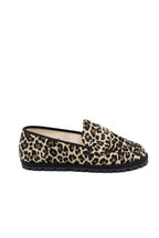 Handcrafted Gondolina Leopard loafers in print leopard velvet, featuring authentic Venetian design, main view