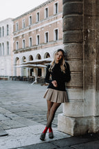 Handcrafted Gondolina Leopard loafers in print leopard velvet, featuring authentic Venetian design, full-body