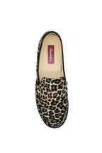 Handcrafted Gondolina Leopard loafers in print leopard velvet, featuring authentic Venetian design, top view