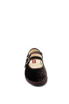 Handcrafted Gondolina Cocco Mary Jane with brown crocodile effect, featuring authentic Venetian design, front view