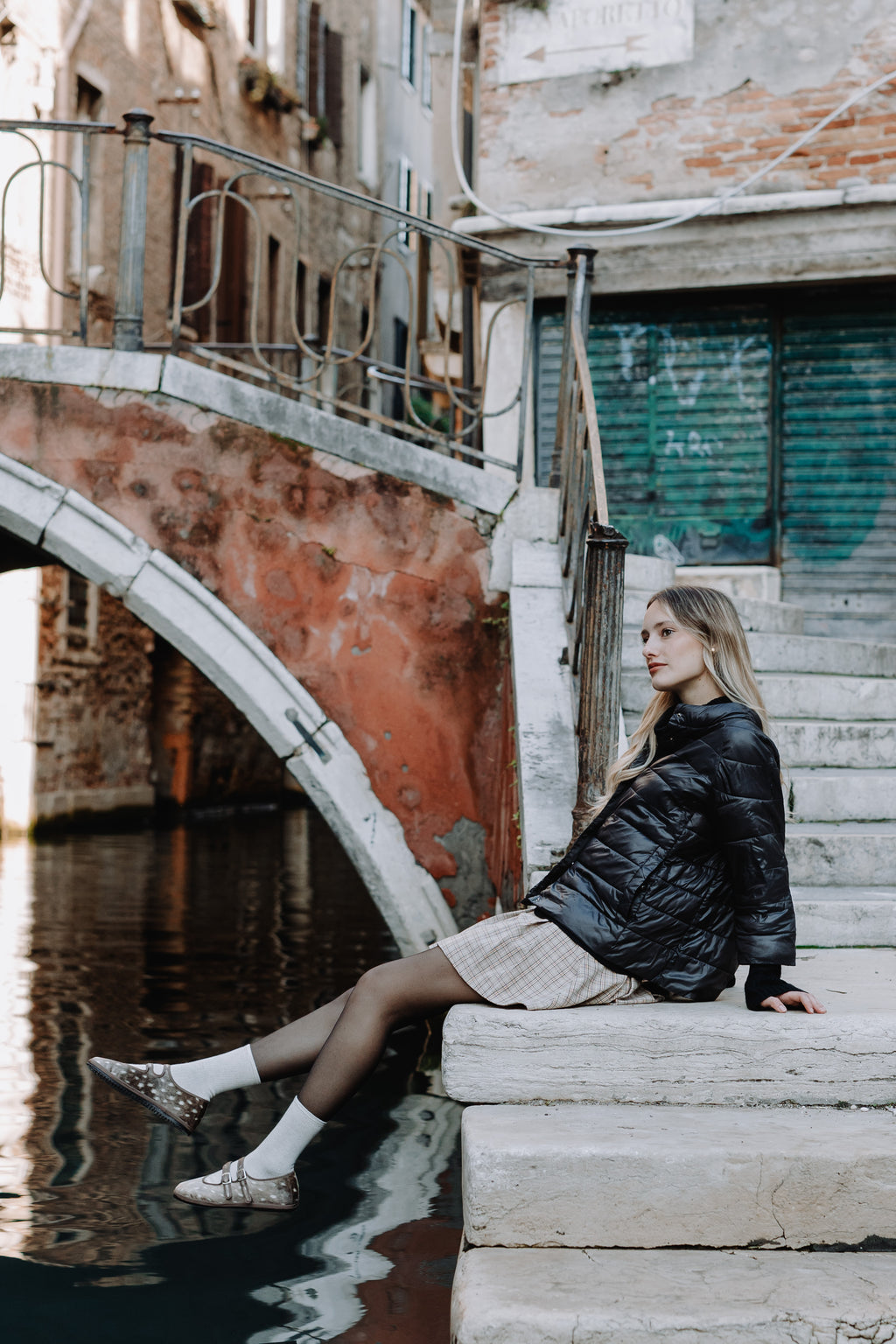 Handcrafted Gondolina Deer Mary Jane in deer print, featuring authentic Venetian design, full-body