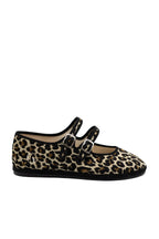 Handcrafted Gondolina Zebra Mary Jane in leopard print velvet, featuring authentic Venetian design, main view