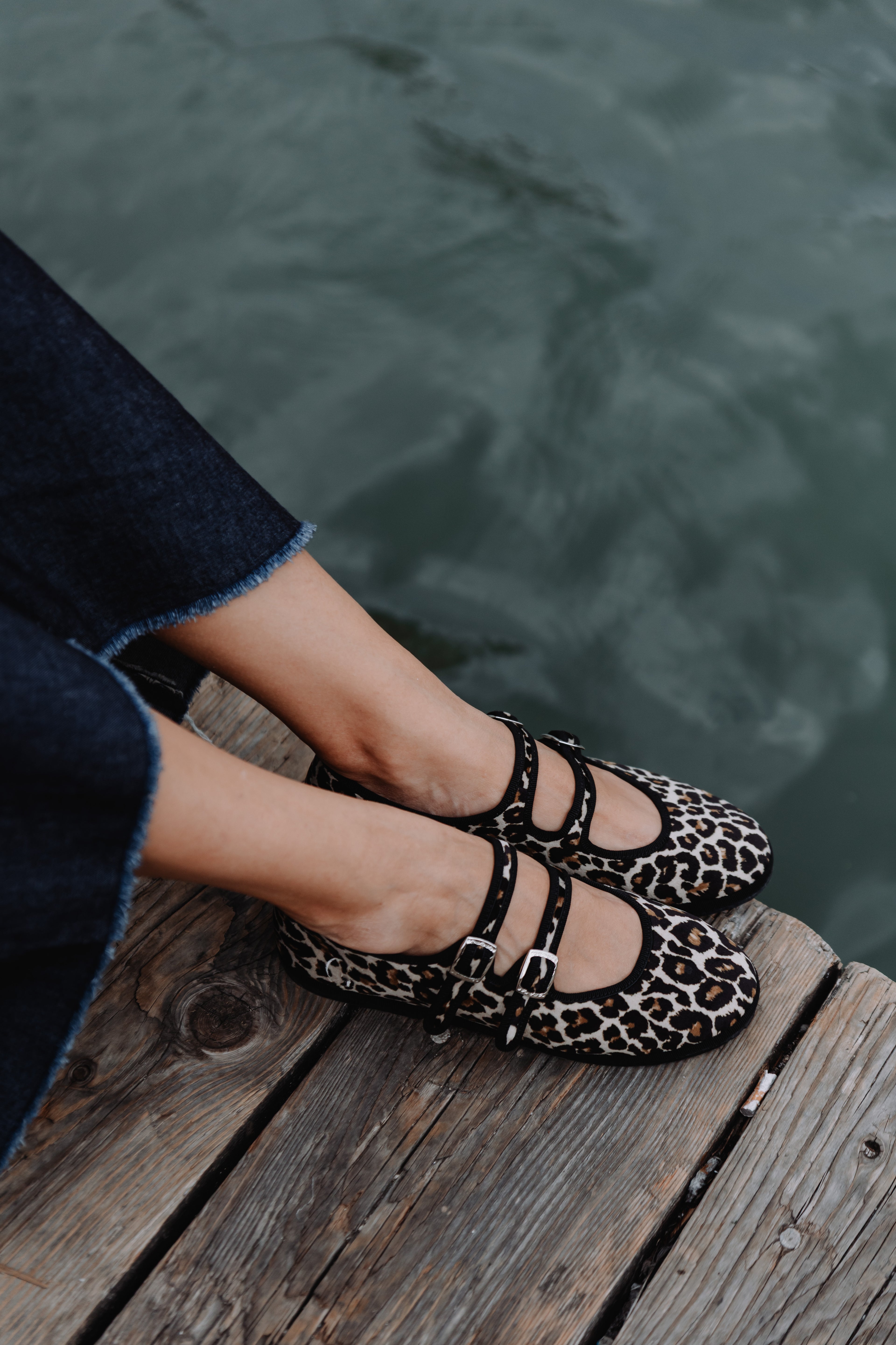 Handcrafted Gondolina Zebra Mary Jane in leopard print velvet, featuring authentic Venetian design, lifestyle