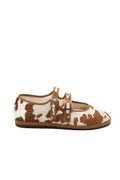 Handcrafted Gondolina Rodeo Mary Jane in cow print, featuring authentic Venetian design, main view