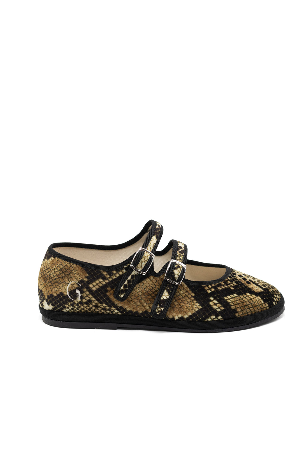 Handcrafted Gondolina Snake  Mary Jane in snake print, featuring authentic Venetian design, main view