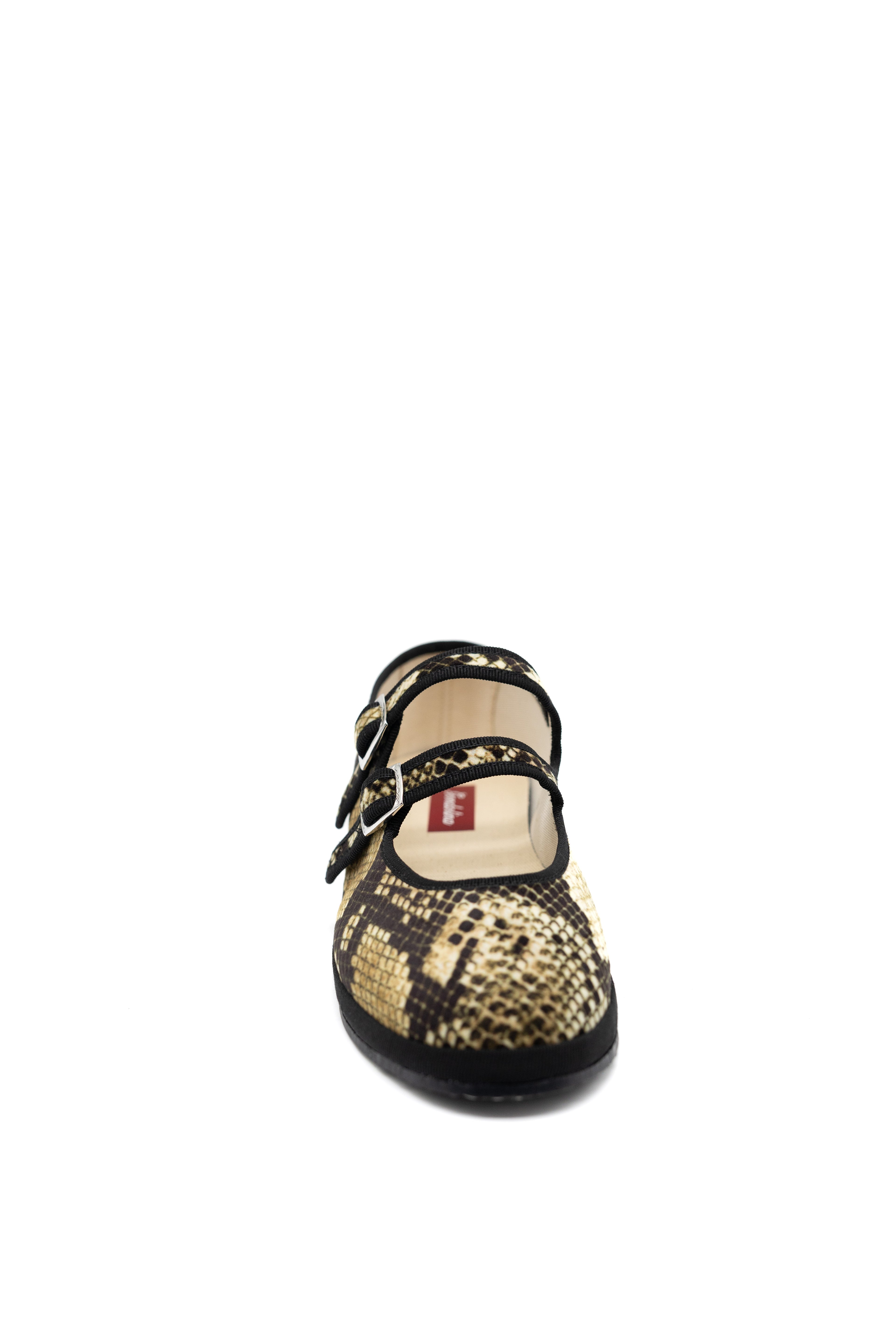 Handcrafted Gondolina Snake  Mary Jane in snake print, featuring authentic Venetian design, front view