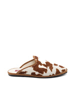 Handcrafted Gondolina Mules with cow print, featuring authentic Venetian design, main view