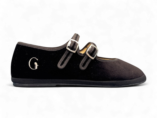Black Coal Double lace by Gondolina Shoes